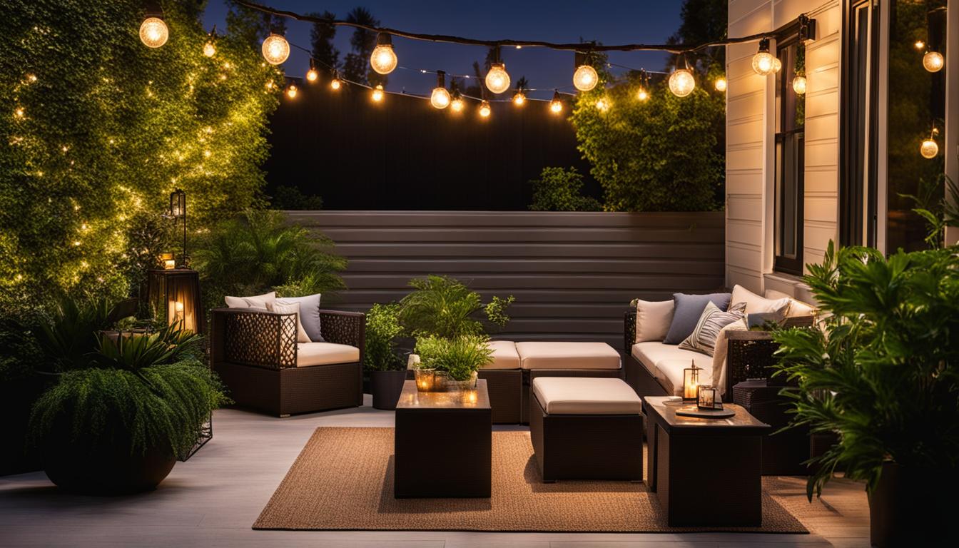 Ambiente-Beleuchtung für Terrassenmöbel