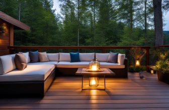 Außenbeleuchtung für Holzterrassenmöbel
