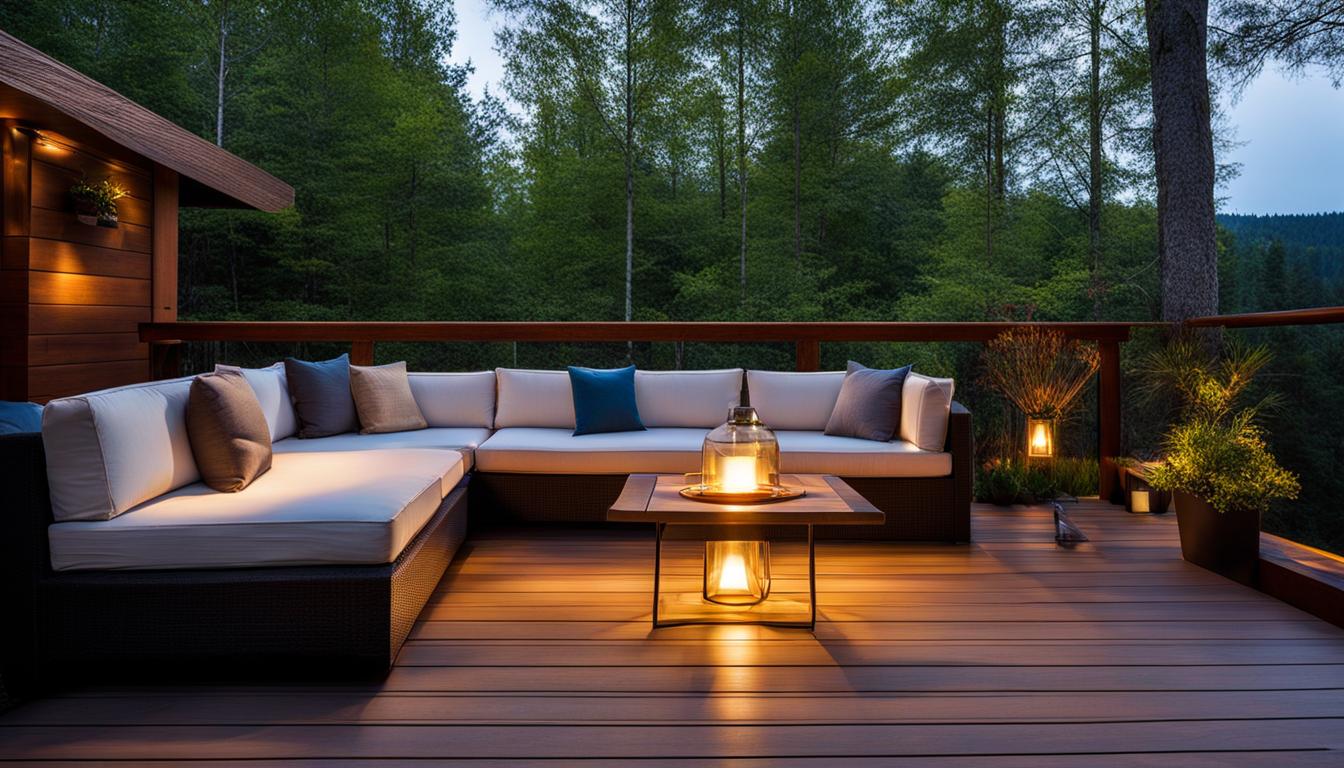 Außenbeleuchtung für Holzterrassenmöbel