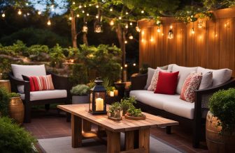 Beleuchtungsoptionen für Holzterrassenmöbel