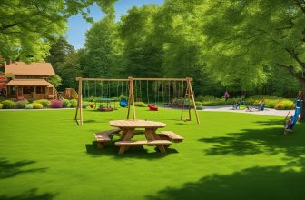 Doppelschaukeln mit Picknicktisch: Essen und Spielen im Freien