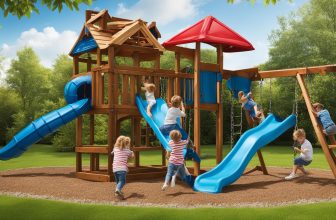 Doppelschaukeln mit Rutsche: Kombinierte Spieloptionen