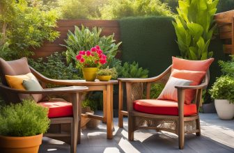 Farbgestaltung von Holzmöbeln im Garten