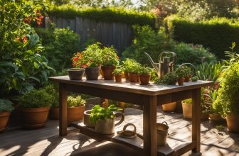 Gärtnern mit Stil auf Holzmöbeln