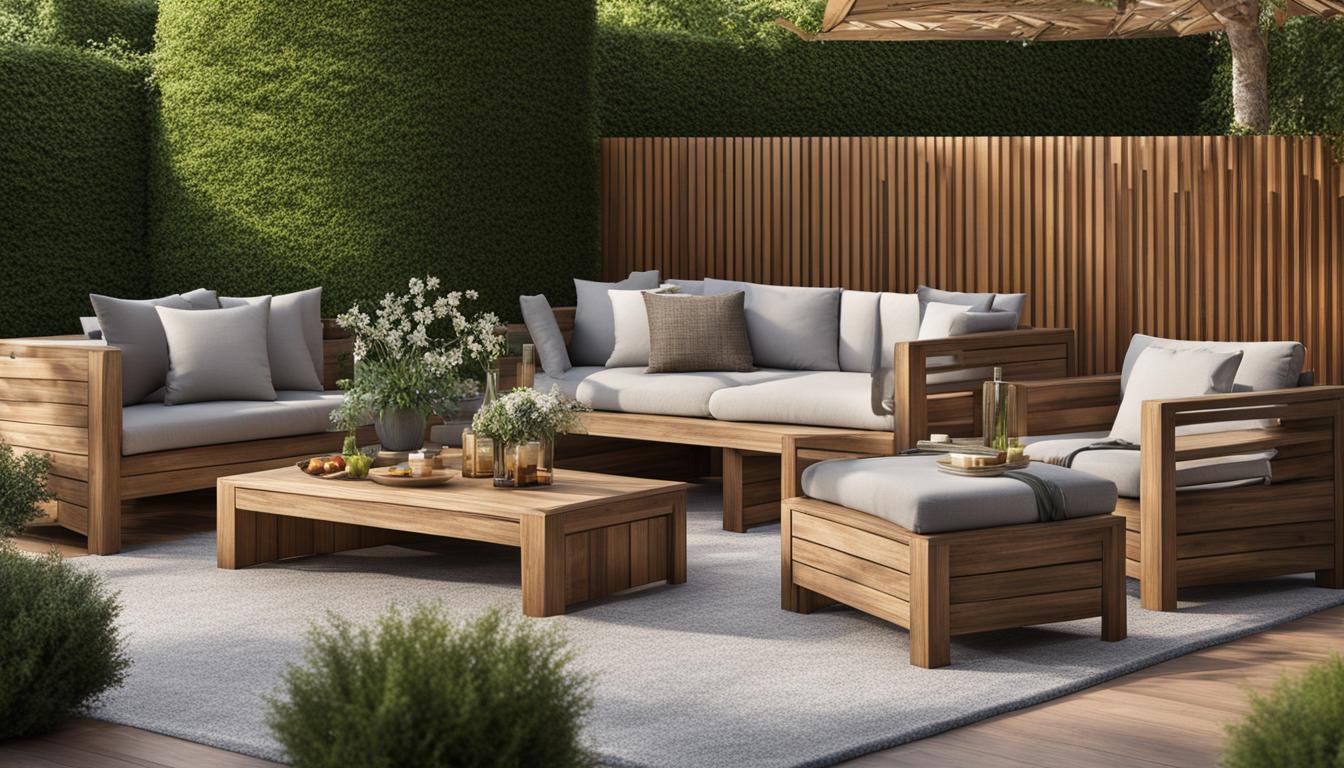 Gartenmöbel und Holz Terrassenfliesen: Stilvolles Outdoor-Living