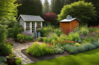 Gerätehaus und regenwassergenutzte Bewässerung: Ressourcenschonung