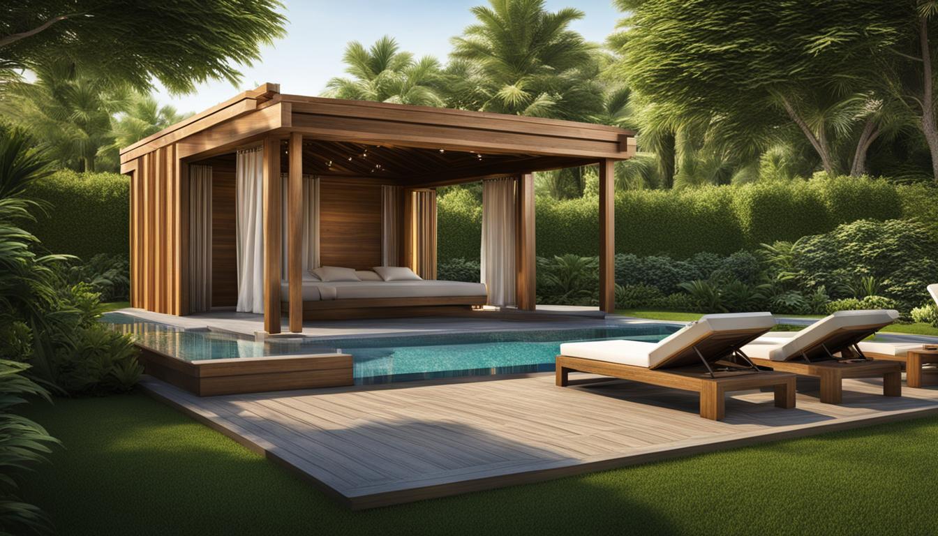Holz-Cabanas: Luxuriöse Rückzugsorte am Pool