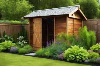 Holz Gerätehäuser und regenwassergenutzte Bewässerung: Ressourcenschonung