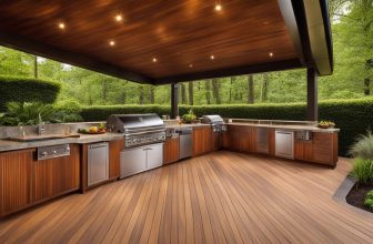 Holz-Terrassendielen und Grillplätze: Outdoor-Küchen gestalten