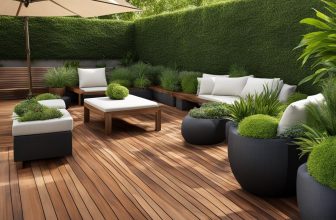 Holz-Terrassendielen und Pflanzkästen: Grüne Akzente setzen