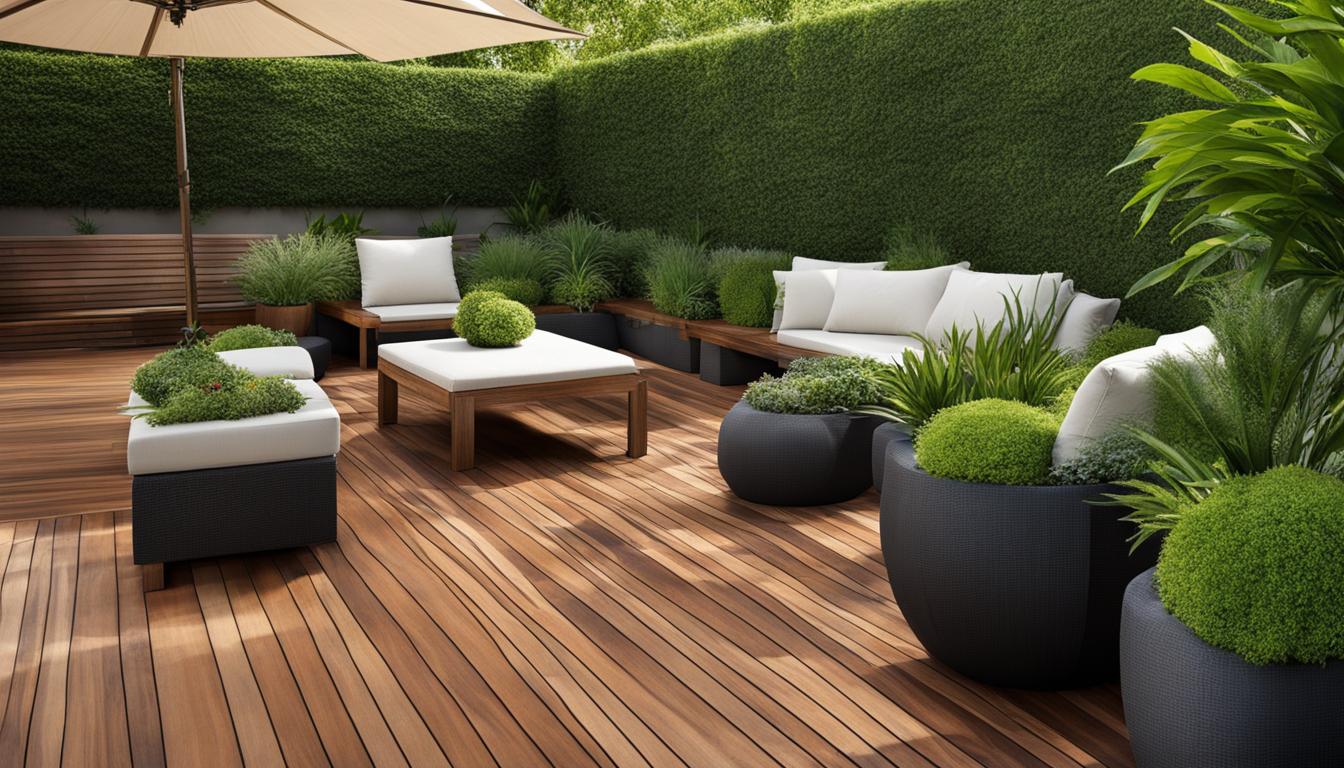 Holz-Terrassendielen und Pflanzkästen: Grüne Akzente setzen