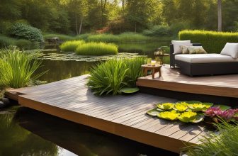 Holz-Terrassendielen und Teichbau: Wasserelemente im Garten