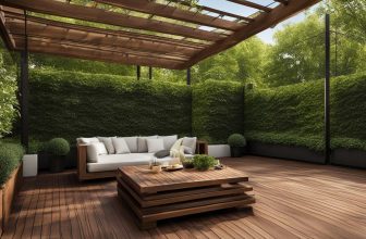 Holz Terrassenfliesen und Sichtschutzelemente: Privatsphäre schaffen