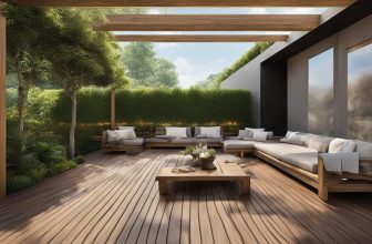 Holz Terrassenfliesen und Überdachungen: Schatten und Sichtschutz