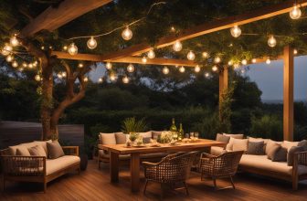 Holz-Terrassenmöbel: Gemütliches Essen und Beisammensein