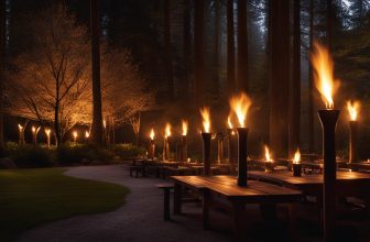 Holzfackeln: Atmosphärische Beleuchtung für den Abend