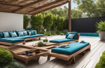 Holzgartenmöbel für Poolbereiche