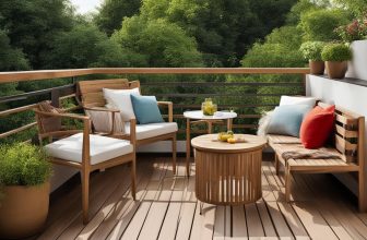 Holzgartenmöbel für kleine Balkone