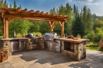 Holzküchen im Freien: Grillen und Kochen unter freiem Himmel