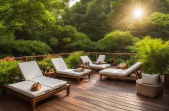 Holzliegen im Garten: Entspannung und Sonnenbaden