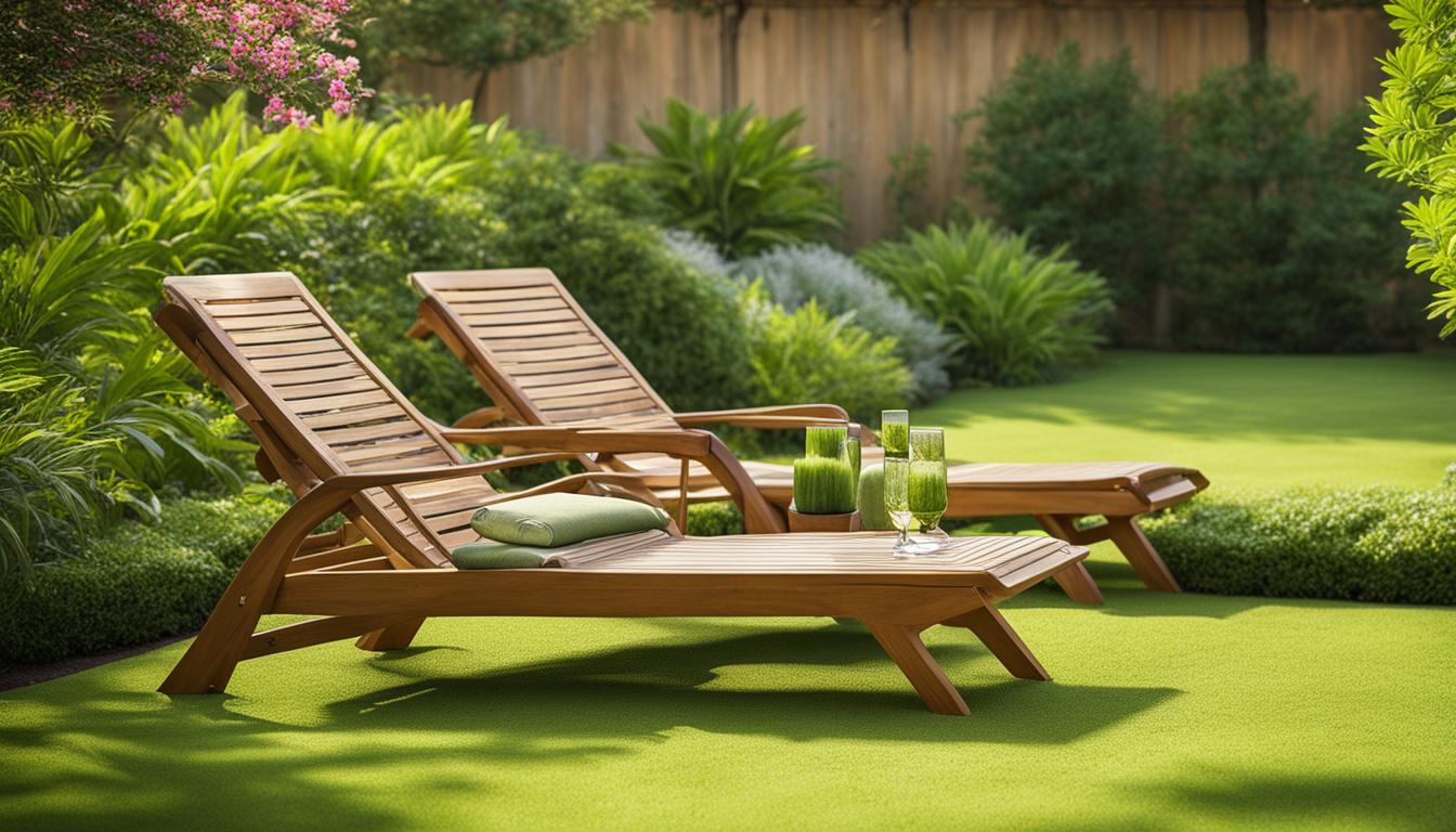Holzliegen im Garten: Entspannung und Sonnenbaden