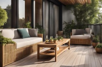 Holzmöbel für begrenzte Balkonflächen