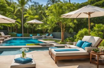 Holzmöbel für entspannte Pooltage