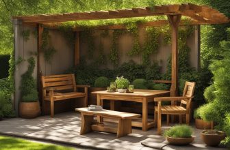 Holzmöbel für kleine Gärten mit praktischem Nutzen