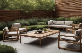 Holzmöbel im nordischen Look für den Garten