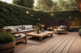 Holzmöbel im skandinavischen Stil für den Garten