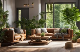 Holzmöbel mit eingebauten Pflanzenkästen