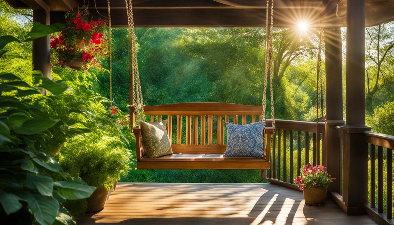 Holzschaukeln mit Veranda: Entspannung im Freien