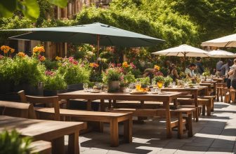 Holztische und -stühle: Essplatzgestaltung im Garten