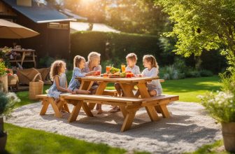 Kinderfreundliche Holzgartenmöbel
