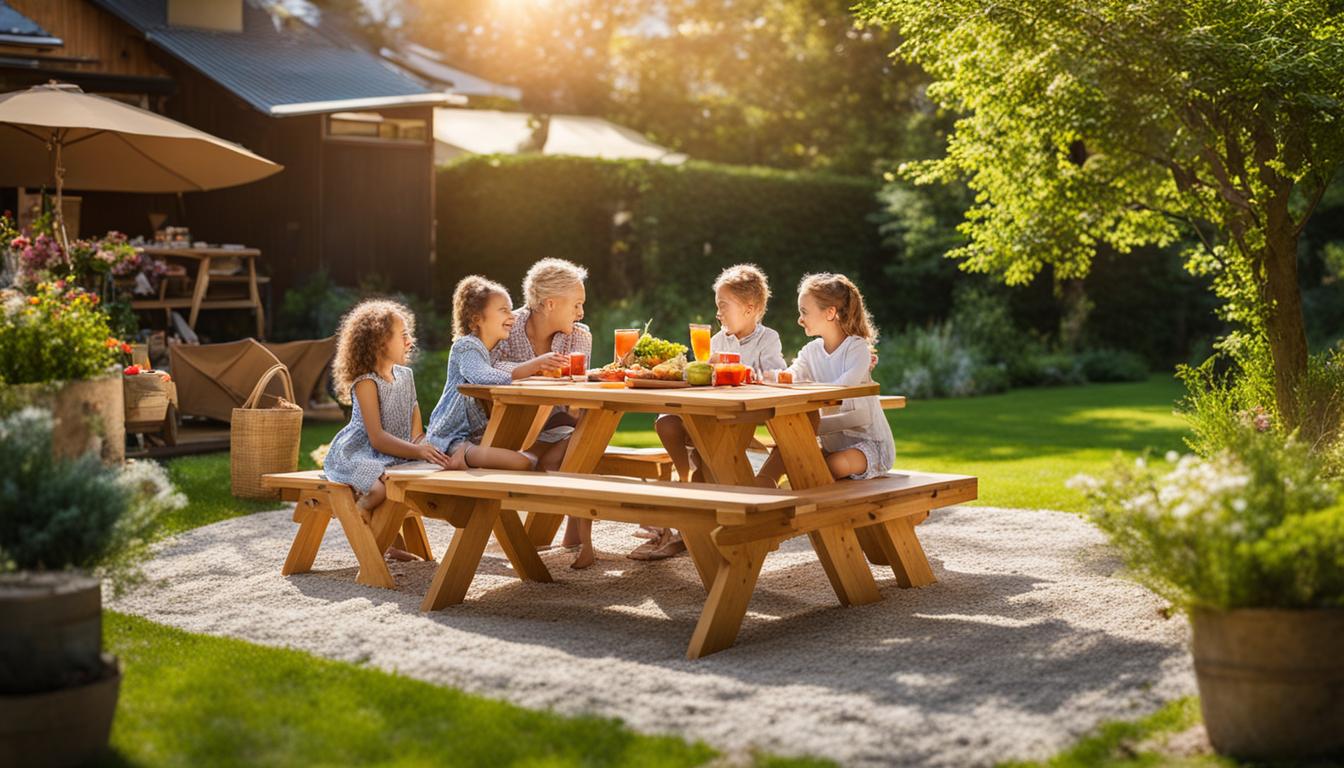 Kinderfreundliche Holzgartenmöbel