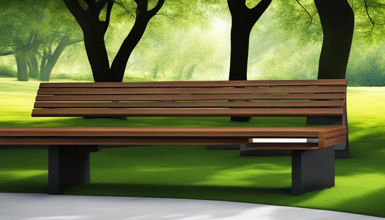 Minimalistische Holzmöbel im Garten
