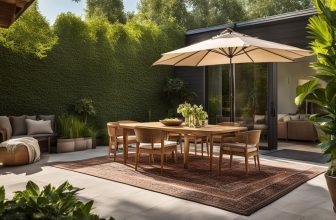 Outdoor-Teppiche für Holzterrassenmöbel