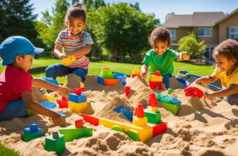 Sandkästen mit Sandspielzeug: Zusätzliche Spielfreude