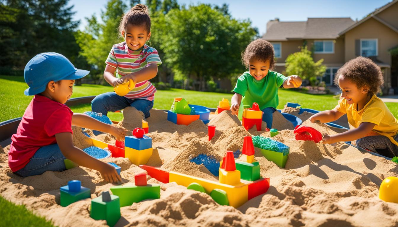Sandkästen mit Sandspielzeug: Zusätzliche Spielfreude