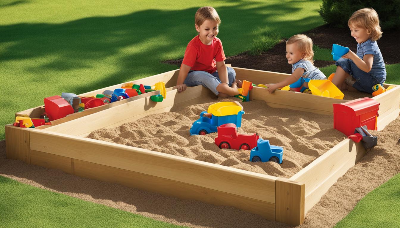 Sandkästen mit Stauraum: Aufbewahrung von Spielzeug