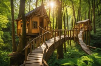 Spielhäuser mit Hängebrücken: Abenteuerliche Verbindungen