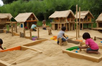 Stelzenhäuser mit Sandkasten: Kreatives Spielen mit Sand