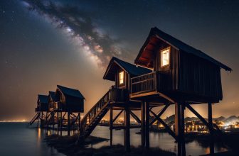 Stelzenhäuser und Teleskop: Sternenhimmel beobachten