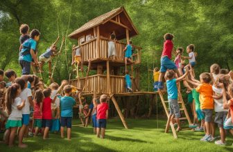 Stelzenhaus mit Kletterwand: Herausforderungen für kleine Abenteurer