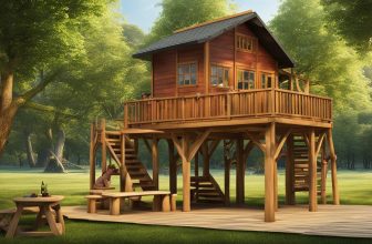 Stelzenhaus mit Picknickplatz: Essen und Spielen im Freien