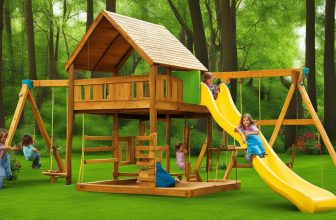 Stelzenhaus mit Schaukel: Kombinierte Spielmöglichkeiten