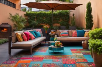 Terrassenböden mit Teppichen gestalten