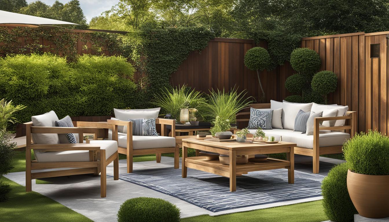 Trendfarben und Muster für Holzgartenmöbel