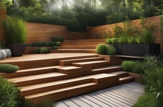 Treppen aus Holz-Terrassendielen: Sicherer Übergang zur Gartenebene