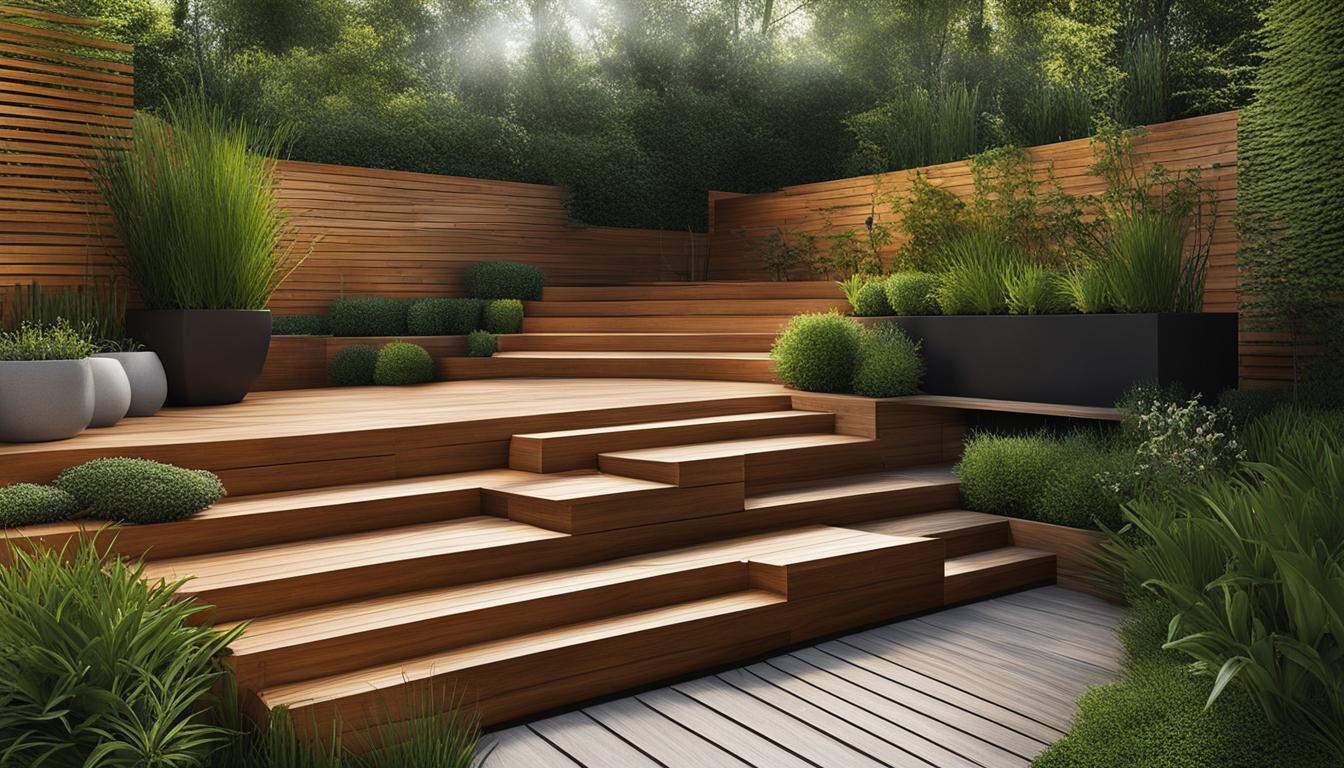 Treppen aus Holz-Terrassendielen: Sicherer Übergang zur Gartenebene